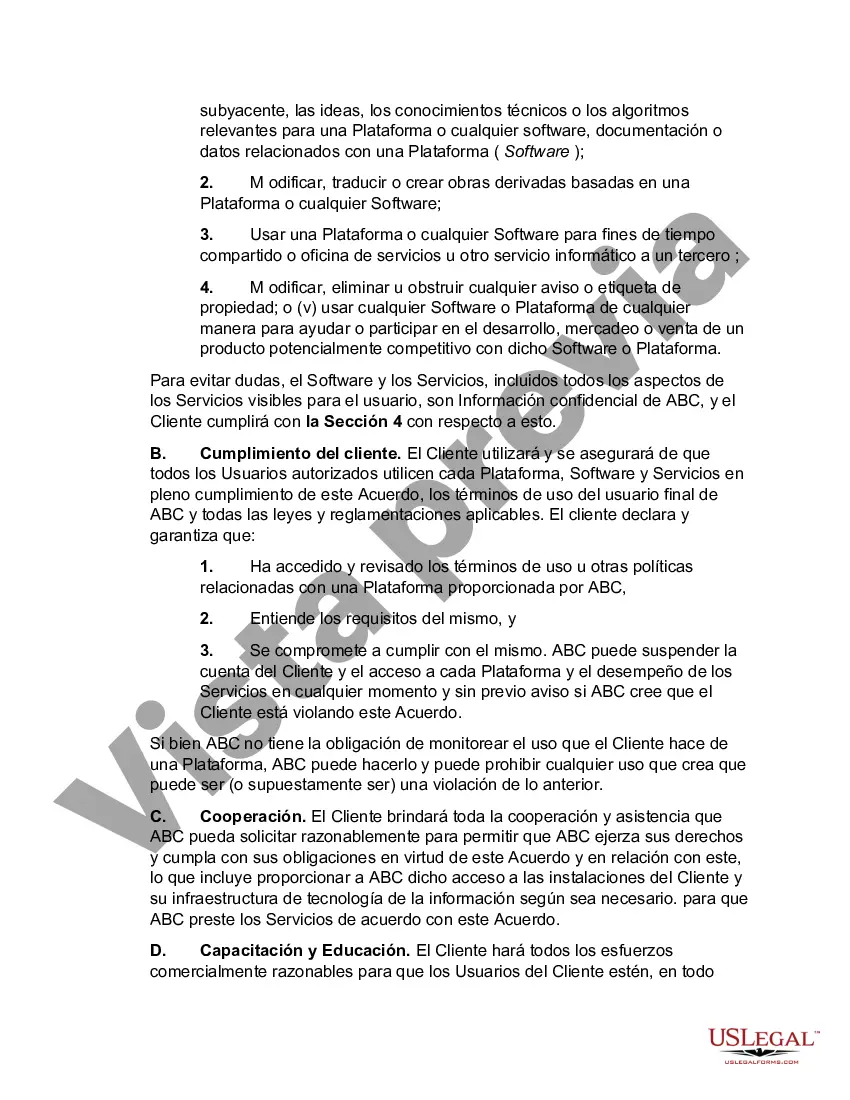 Preview Acuerdo maestro de servicios y SaaS