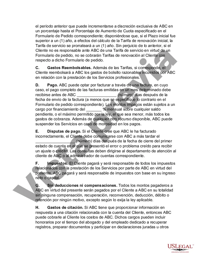 Preview Acuerdo maestro de servicios y SaaS