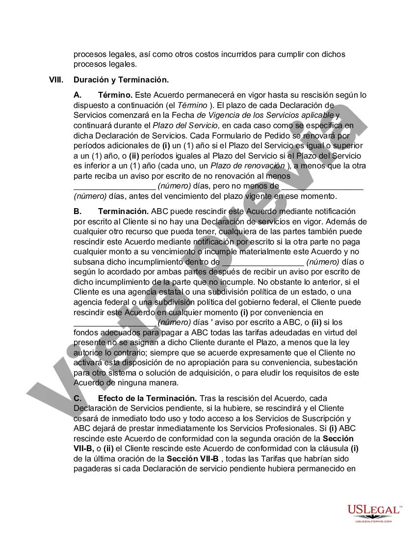 Preview Acuerdo maestro de servicios y SaaS