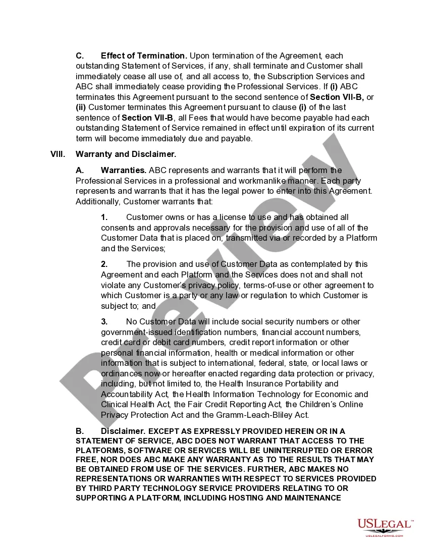 Get Master SaaS and Services Agreement Preview Master SaaS and Services Agreement