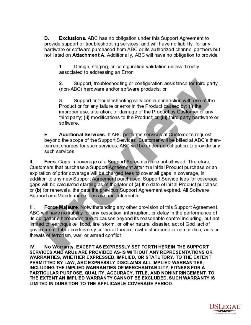 Get Software and Product Support Agreement Preview Software and Product Support Agreement