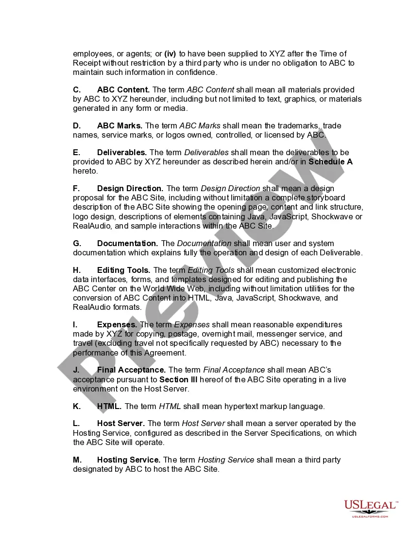 Get User Oriented Web Site Development Agreement Preview User Oriented Web Site Development Agreement