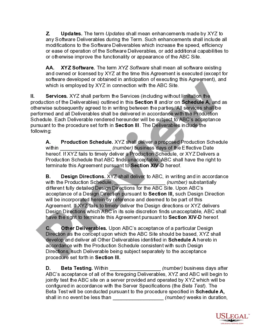 Get User Oriented Web Site Development Agreement Preview User Oriented Web Site Development Agreement