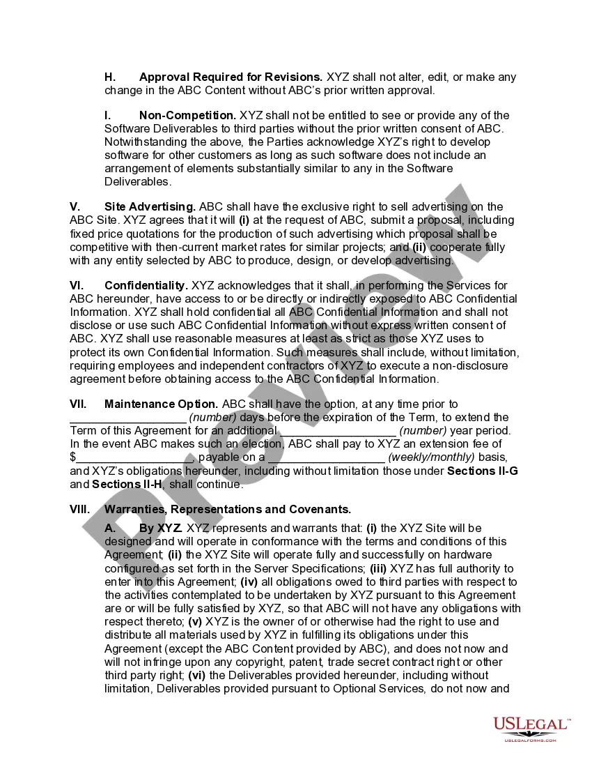 Get User Oriented Web Site Development Agreement Preview User Oriented Web Site Development Agreement