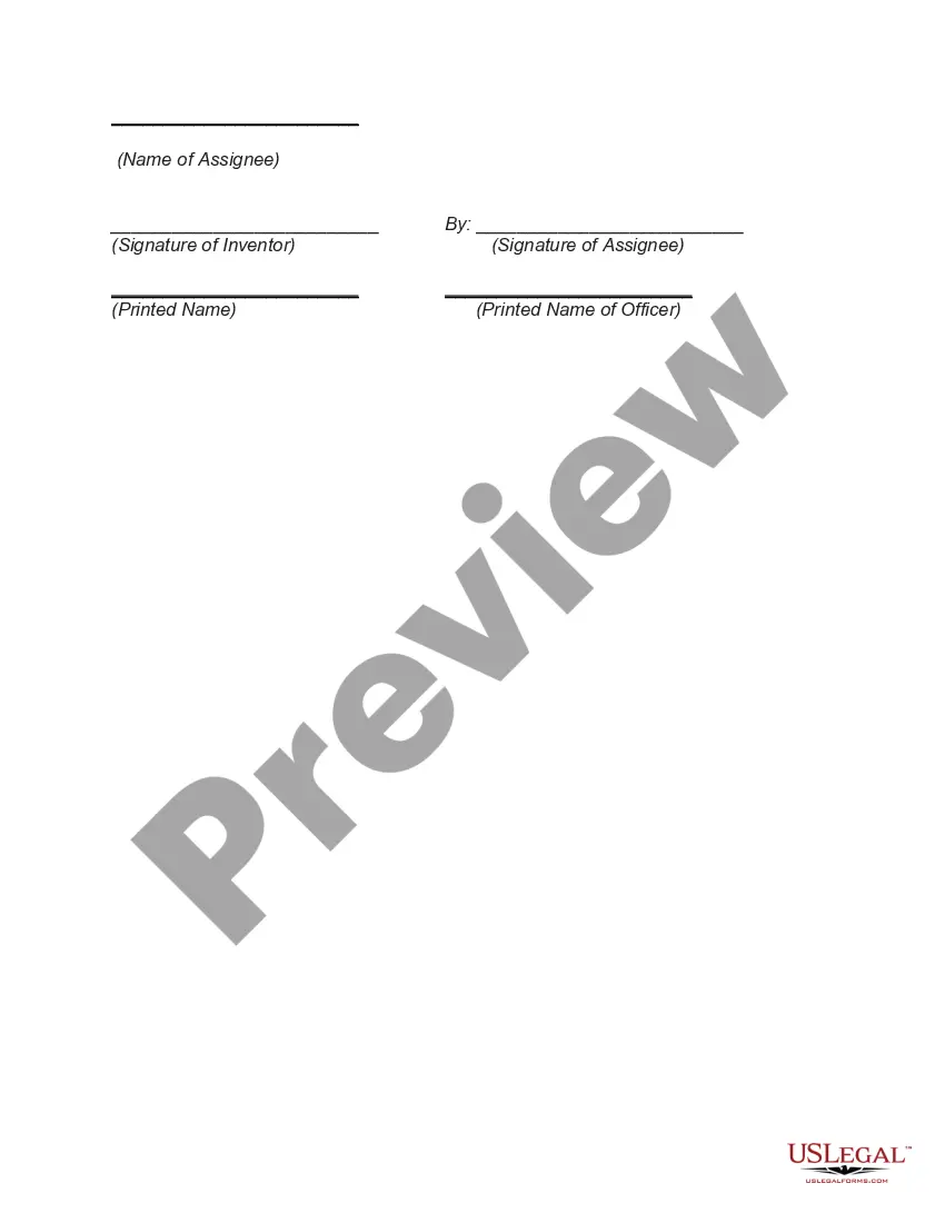 Preview Agreement to Assign Patent Rights