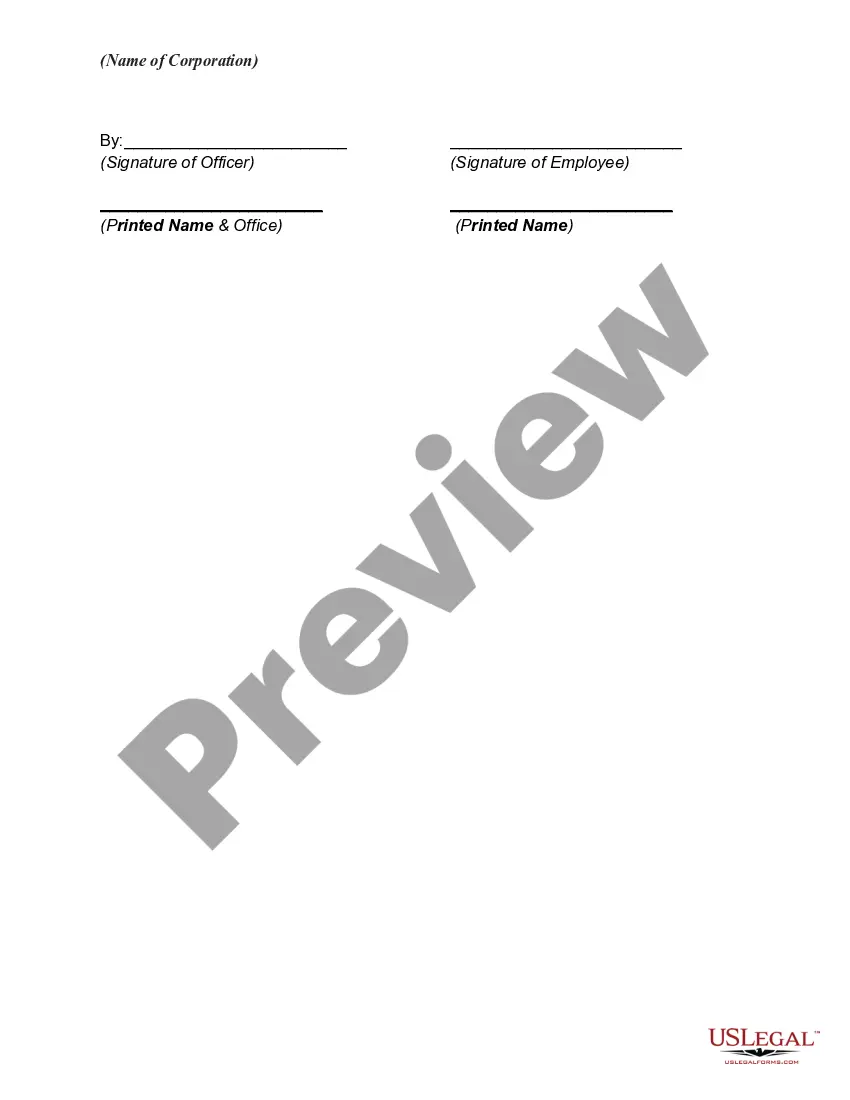 Preview Deferred Compensation Agreement between Employer and Employee