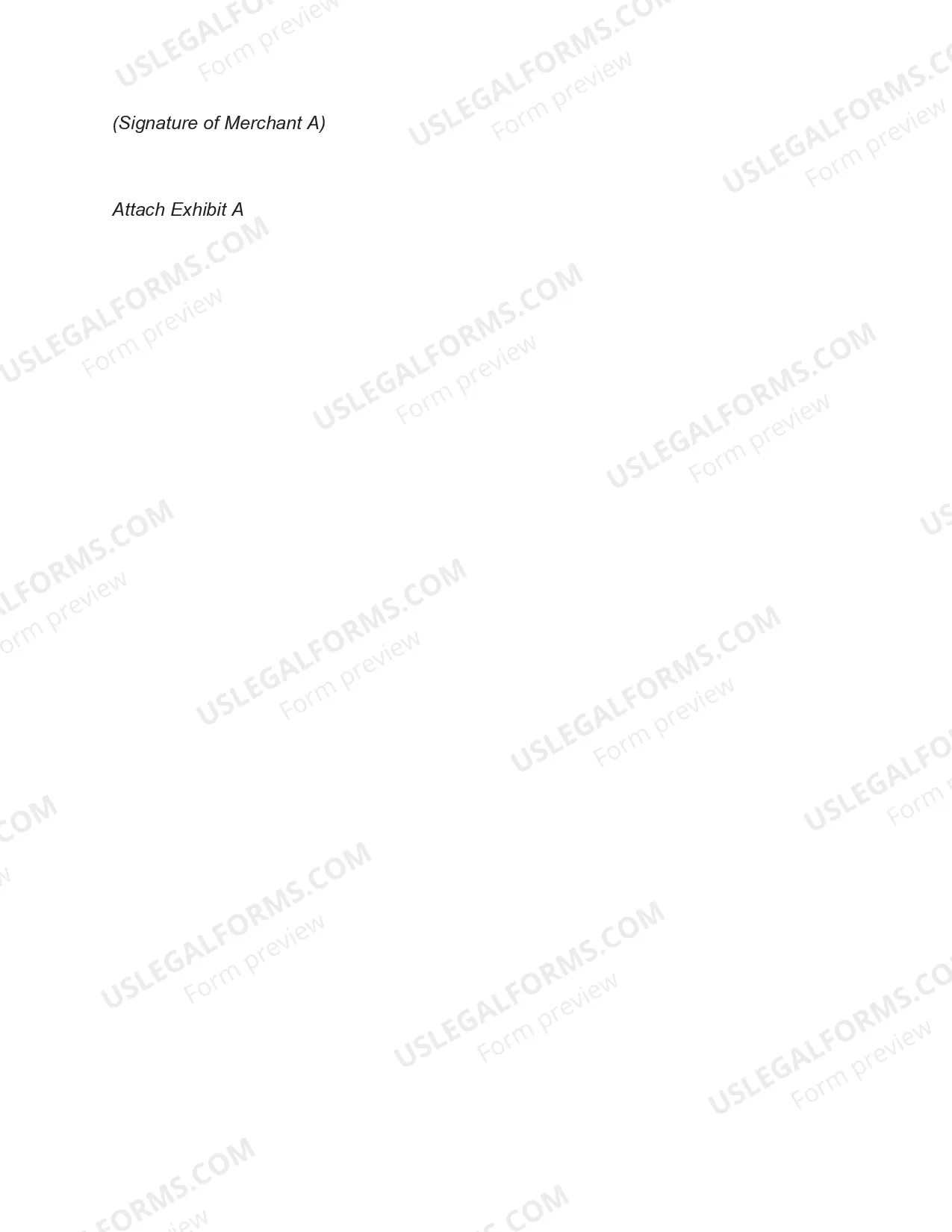 Preview Firm Offer for Sales Agreement by Merchant - Open for Less than Three Months