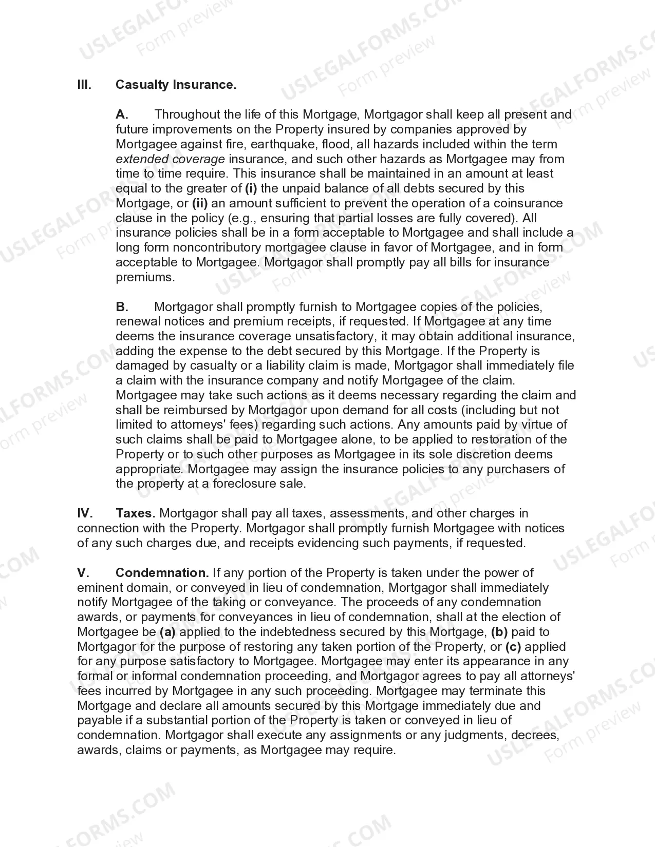 Preview Mortgage of Leasehold Interest - Securing Promissory Note and Future Advances