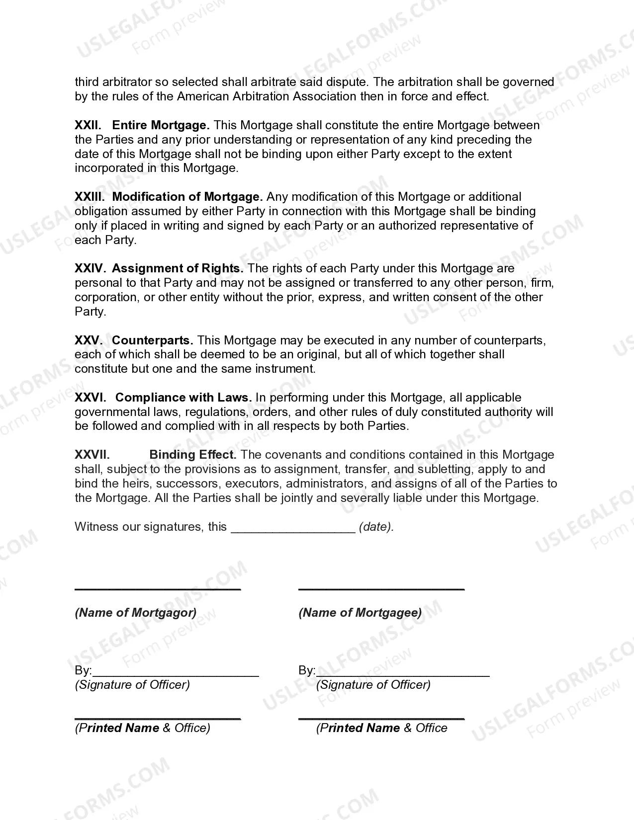 Preview Mortgage of Leasehold Interest - Securing Promissory Note and Future Advances
