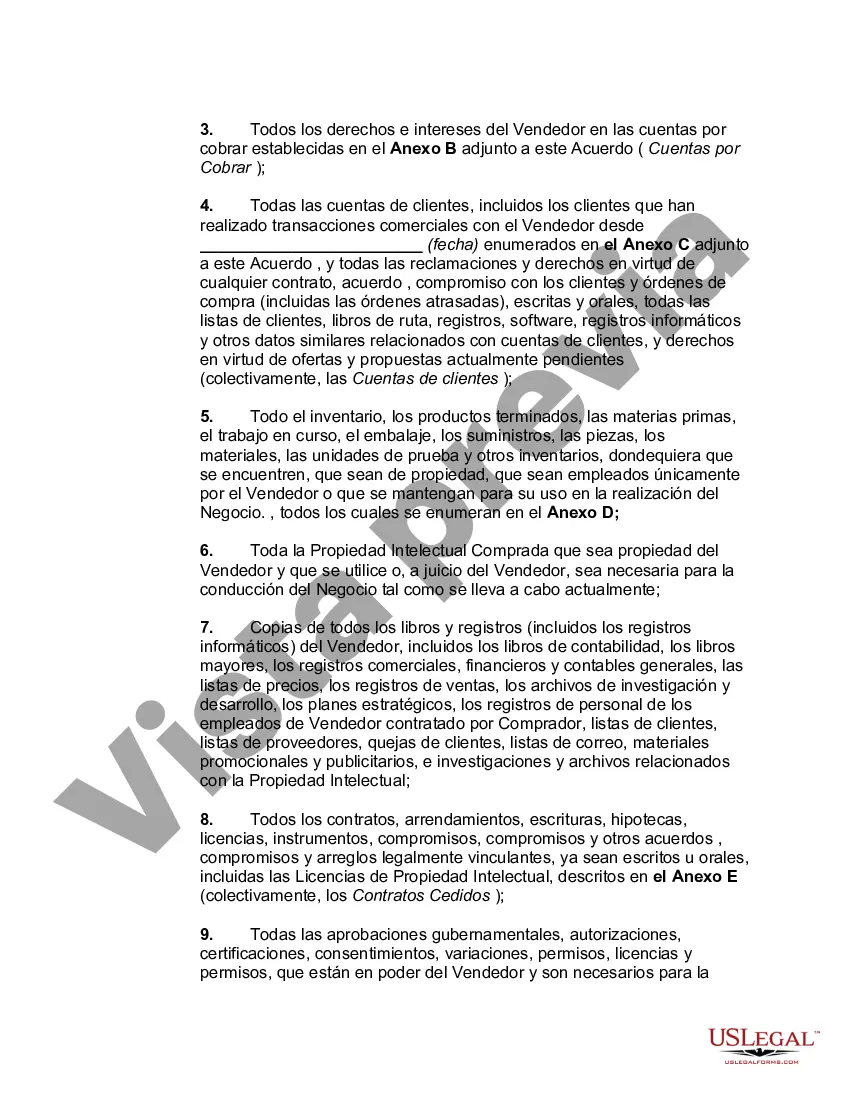 Preview Acuerdo para la Venta de Todos los Activos en el Negocio de Software Informático