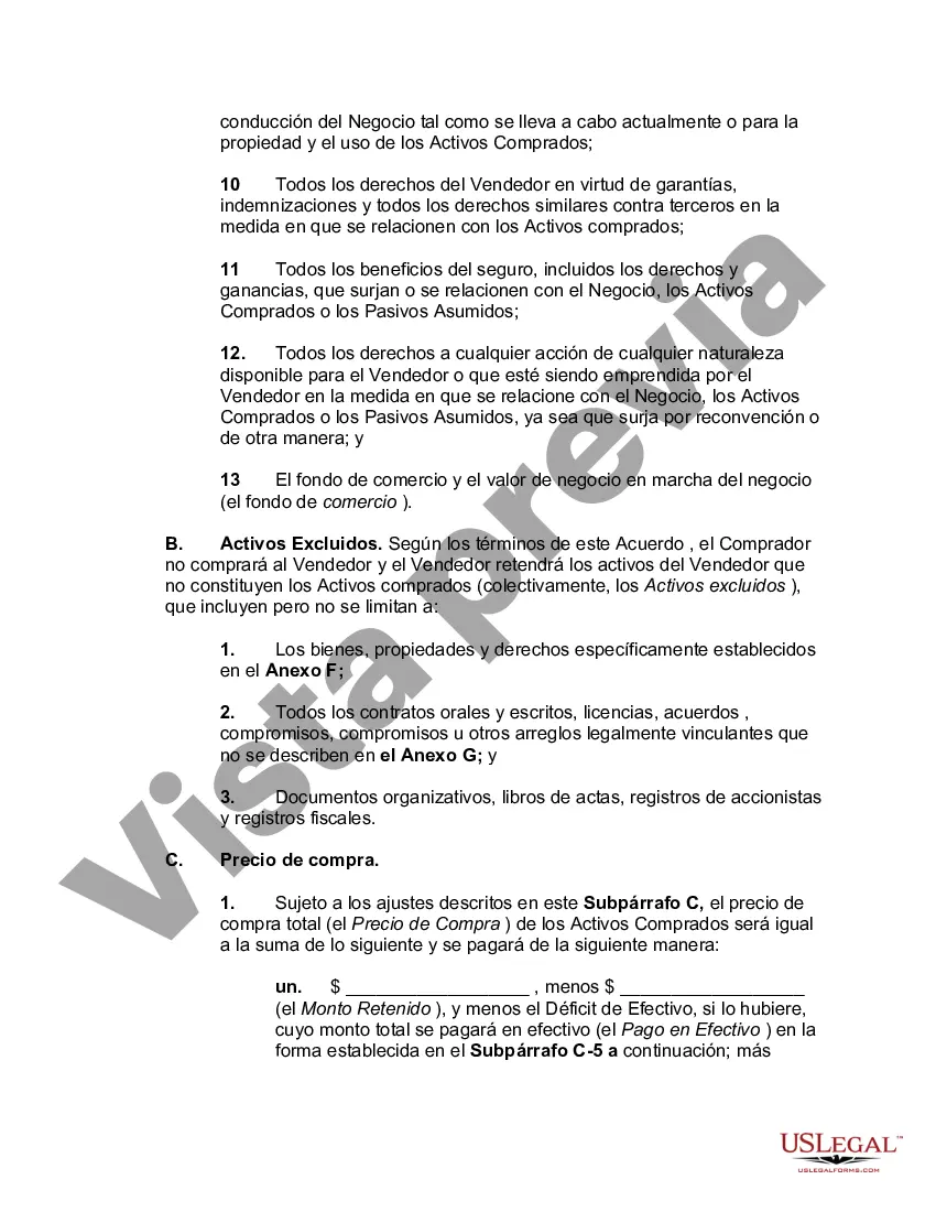 Preview Acuerdo para la Venta de Todos los Activos en el Negocio de Software Informático