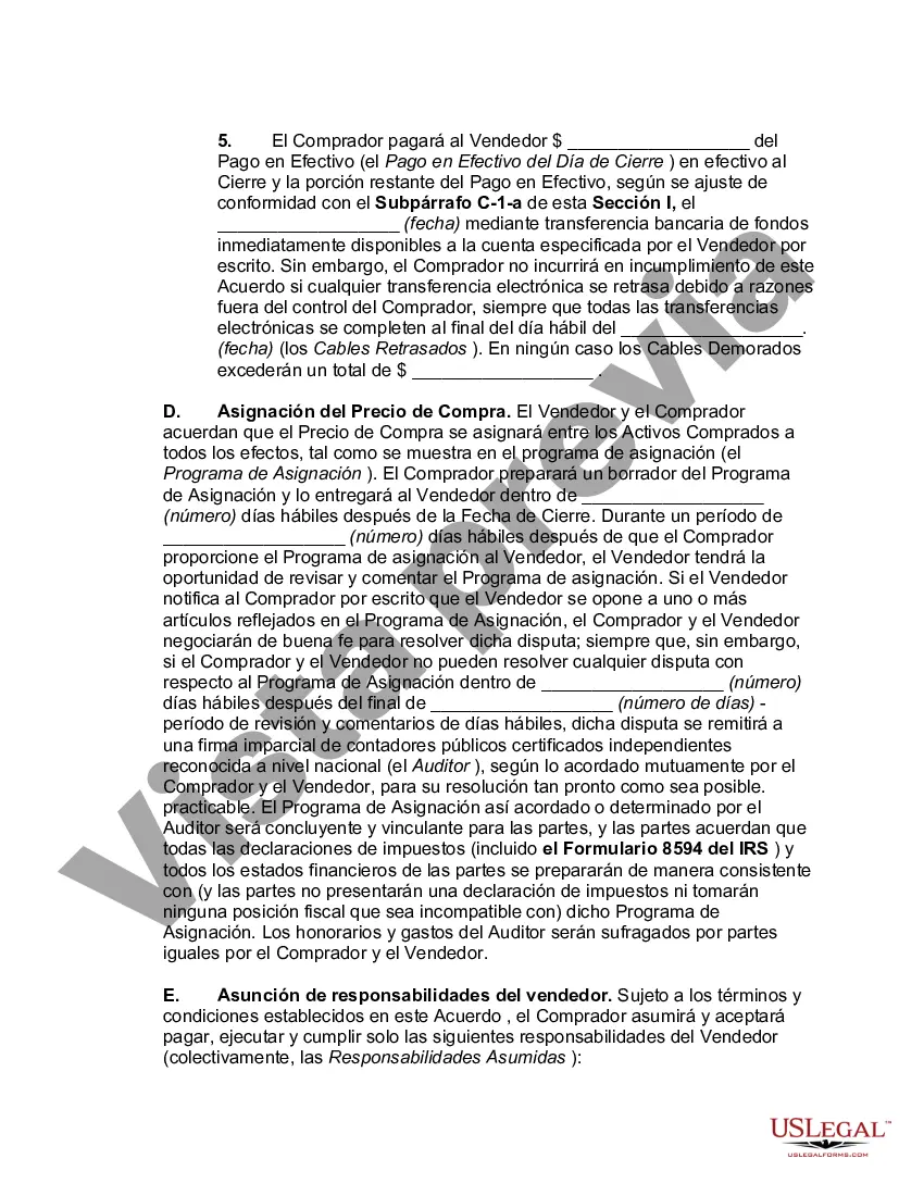 Preview Acuerdo para la Venta de Todos los Activos en el Negocio de Software Informático