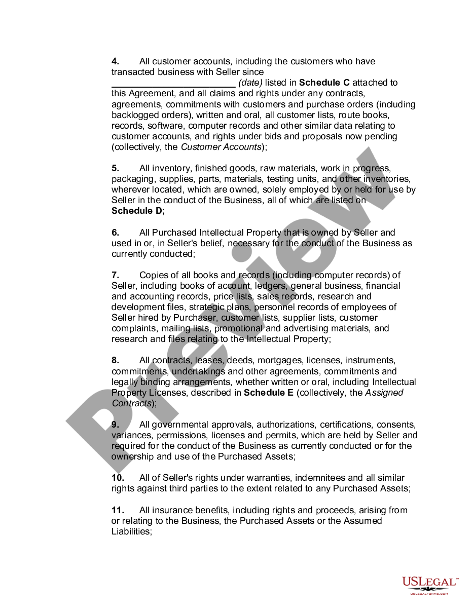 page 1 Agreement for Sale of all Assets in Computer Software Business preview