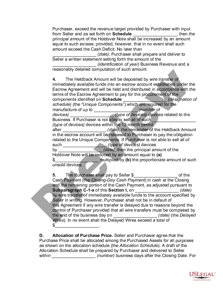 page 3 Agreement for Sale of all Assets in Computer Software Business preview