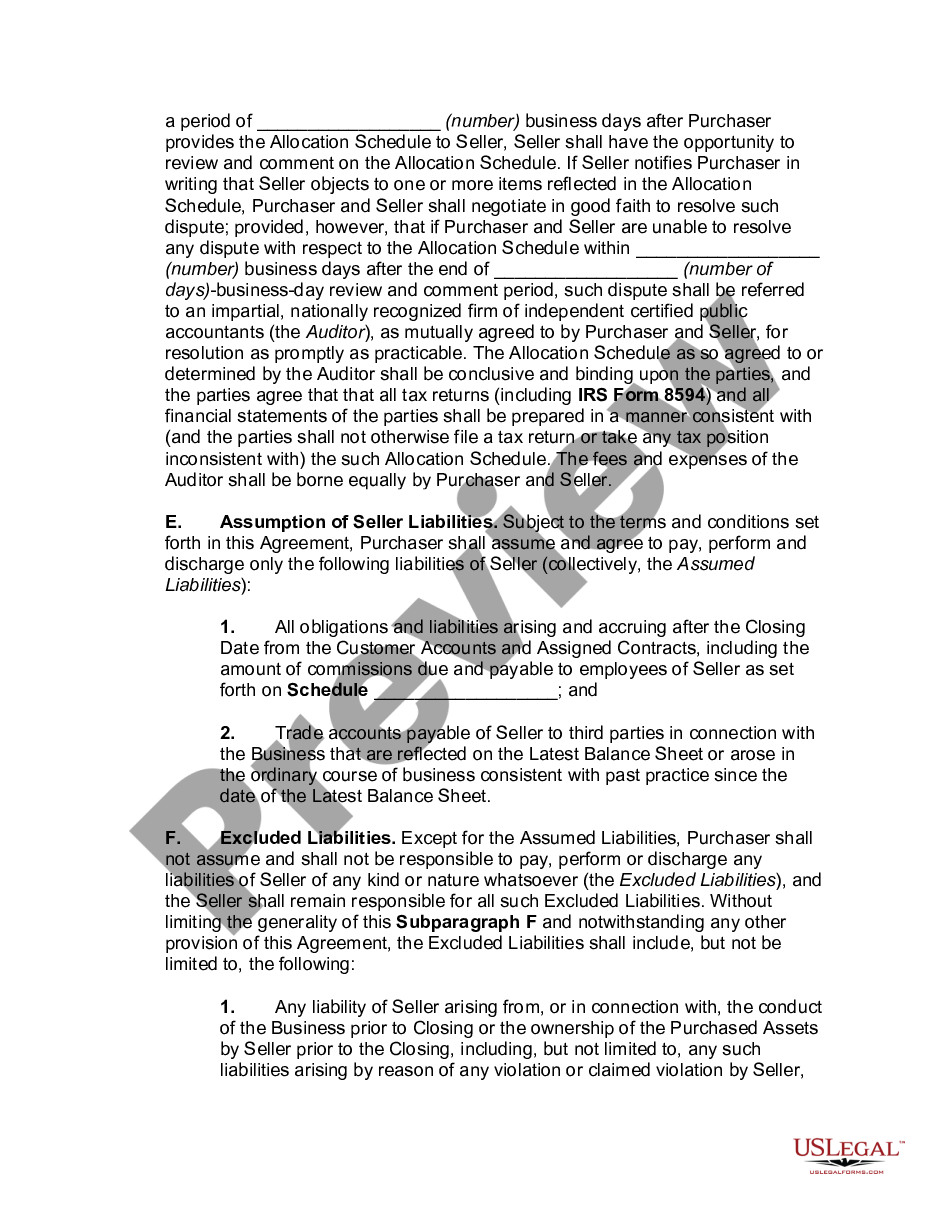 page 4 Agreement for Sale of all Assets in Computer Software Business preview