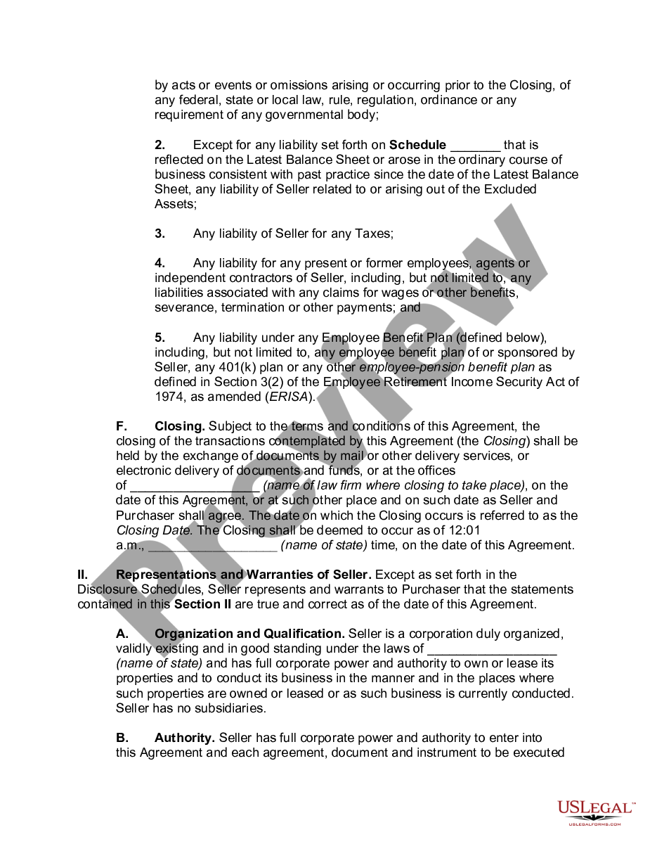 page 5 Agreement for Sale of all Assets in Computer Software Business preview