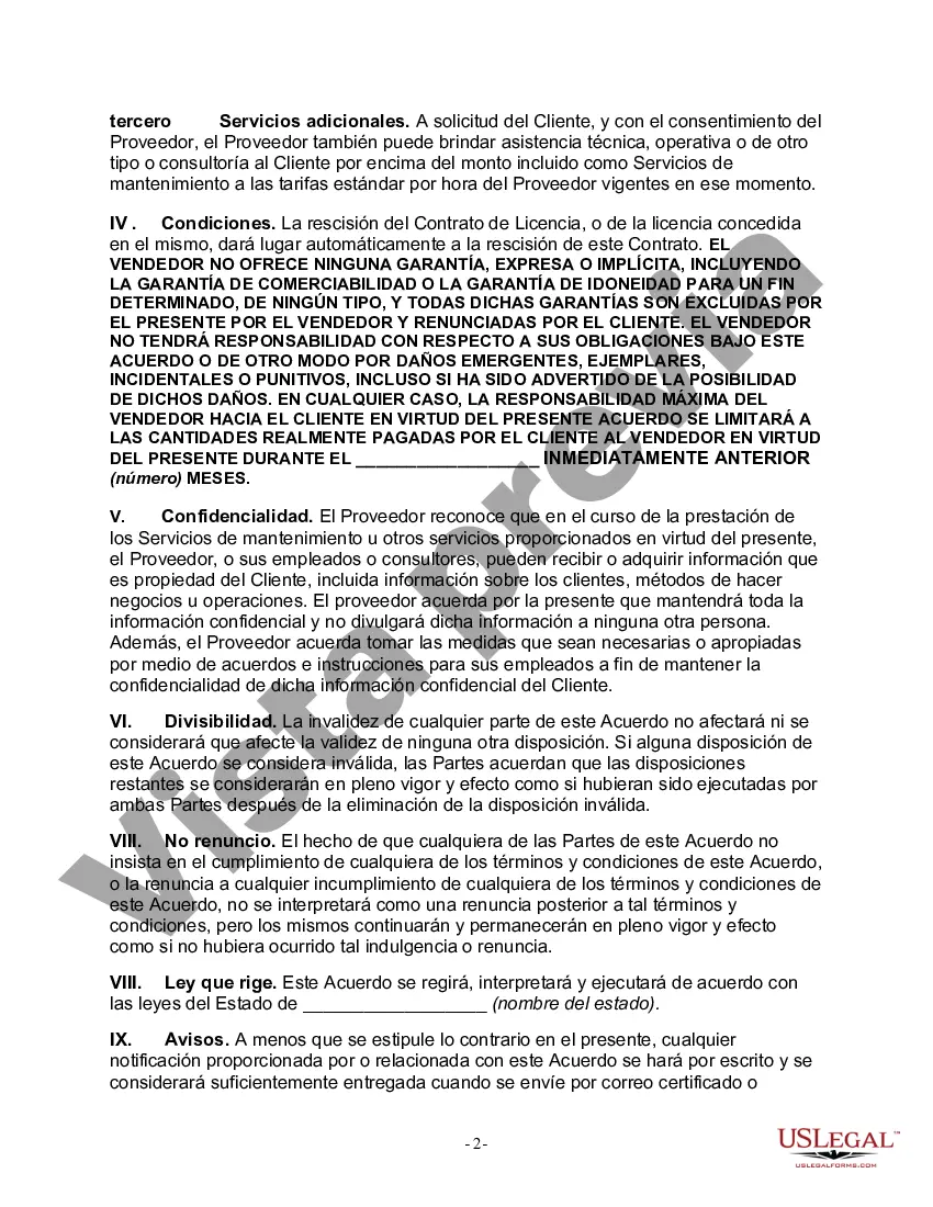 Preview Acuerdo de mantenimiento de software (alternativo)