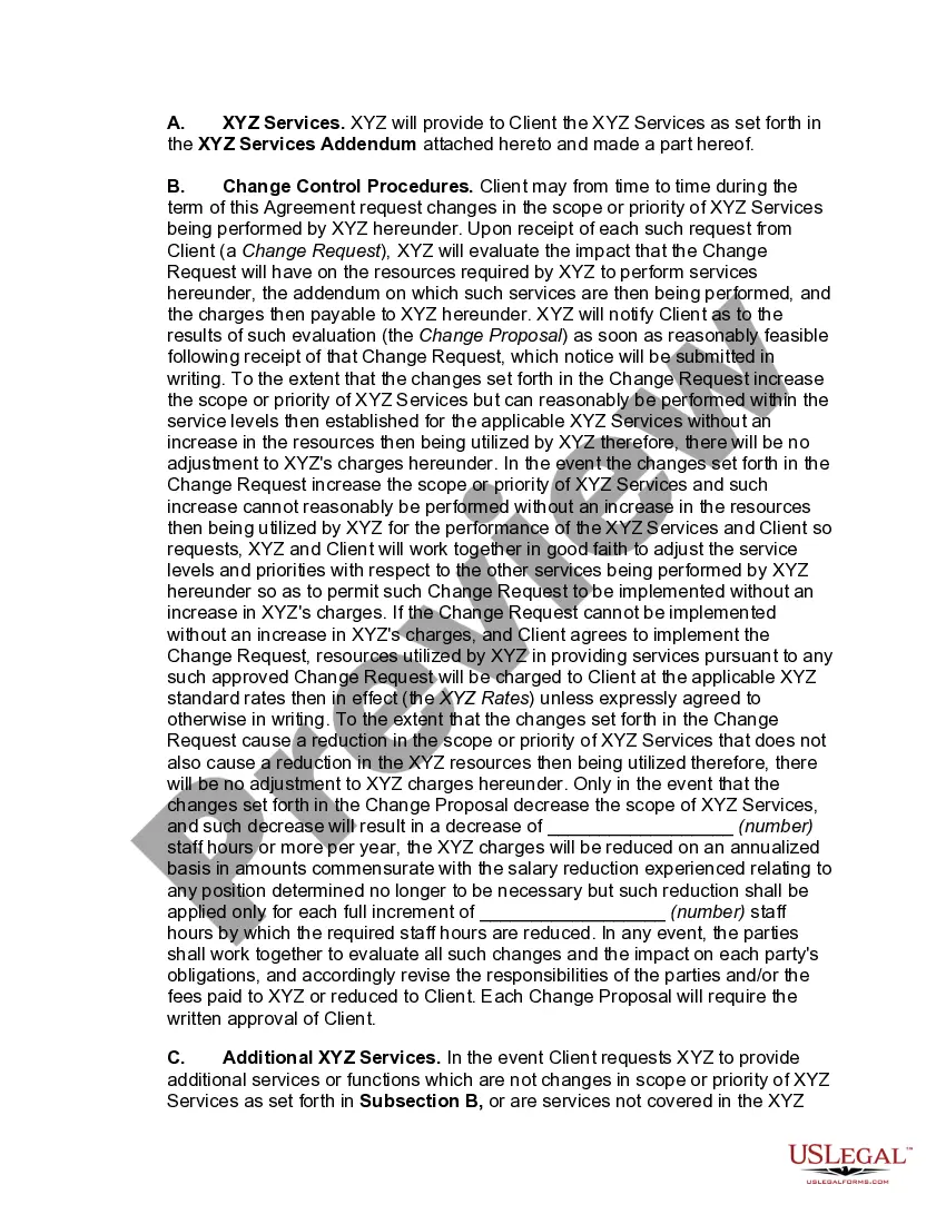 Preview Comprehensive Outsourcing Agreement