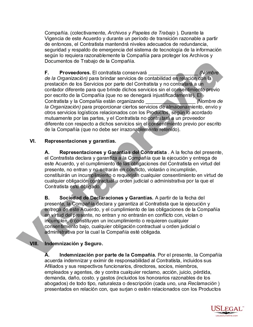 Preview Acuerdo de externalización de servicios