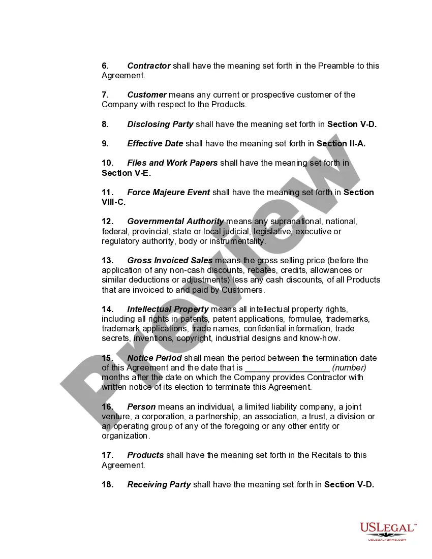 Preview Services Outsourcing Agreement