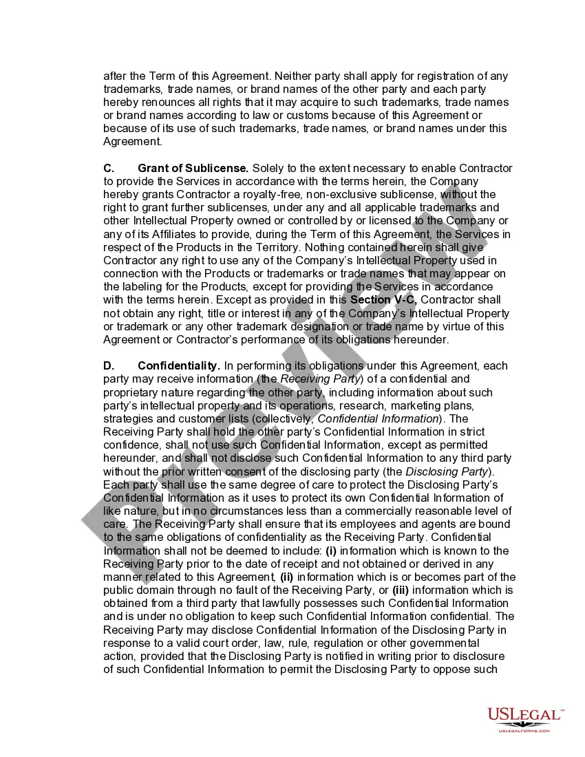 Preview Services Outsourcing Agreement