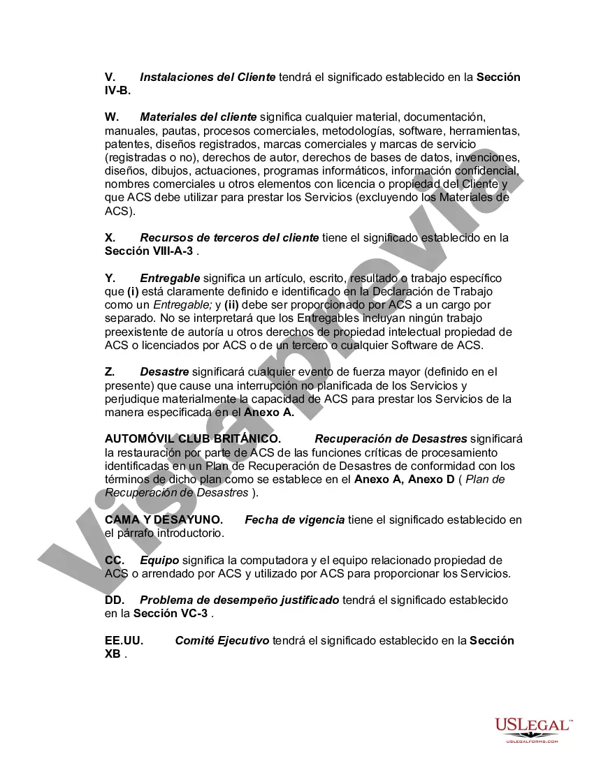 Preview Contrato Marco de Servicios de Outsourcing de Procesos de Negocio