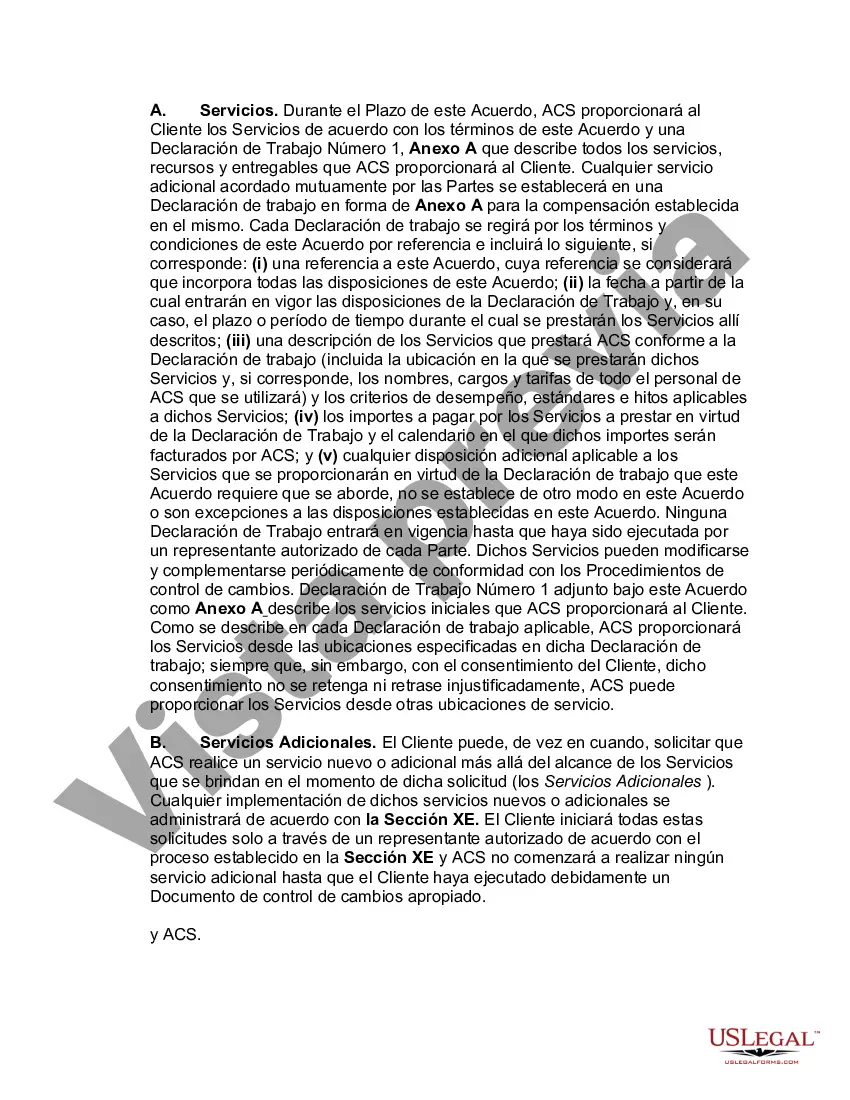 Preview Contrato Marco de Servicios de Outsourcing de Procesos de Negocio