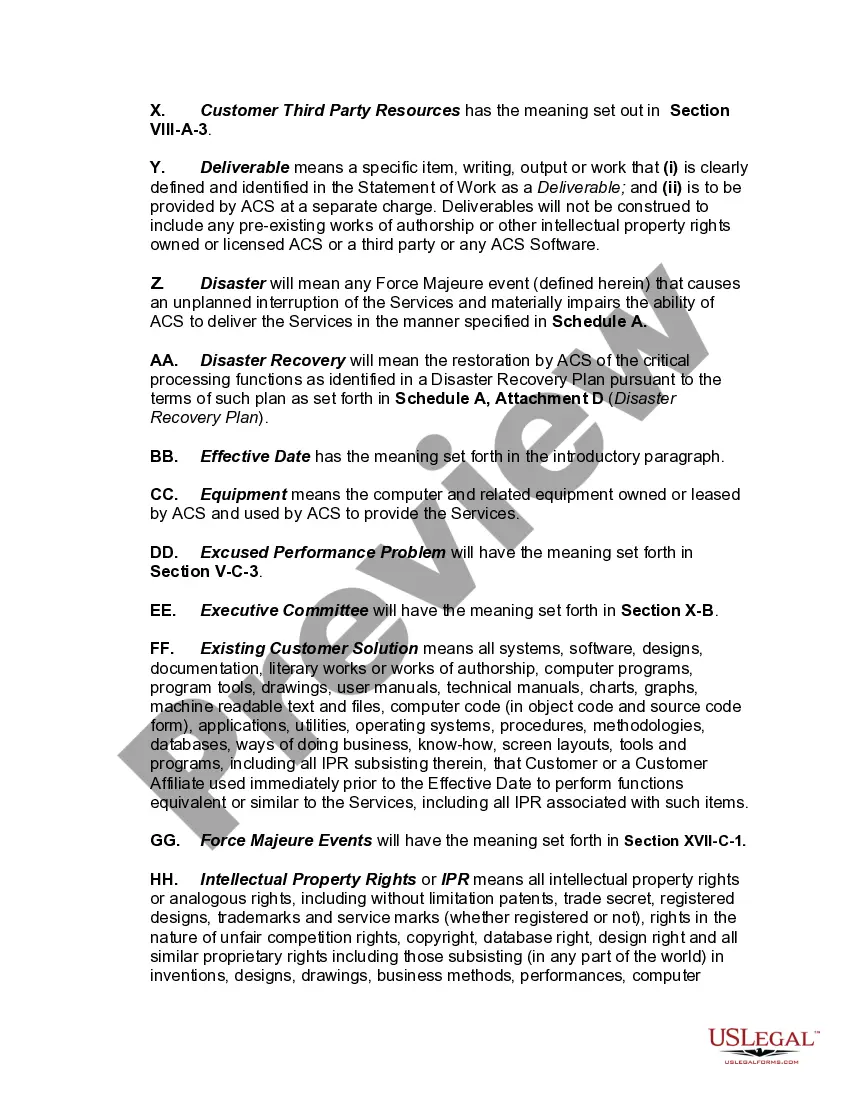 Get Master Agreement for Business Process Outsourcing Services Preview Master Agreement for Business Process Outsourcing Services