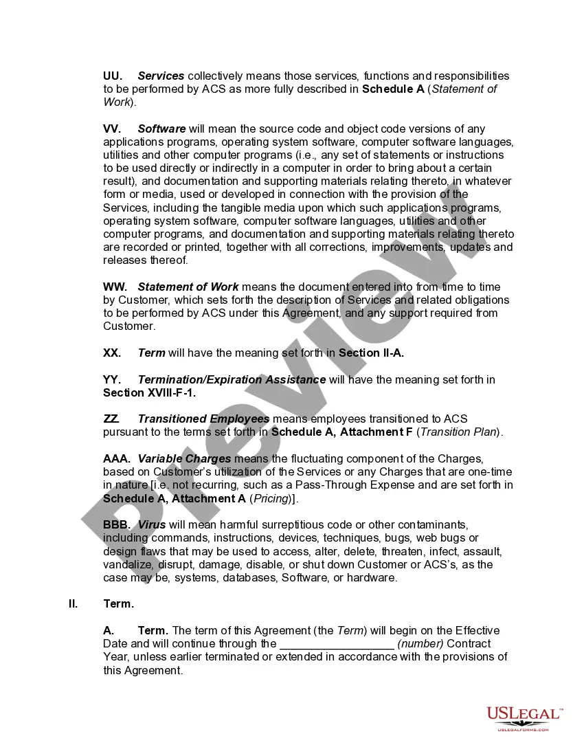 Get Master Agreement for Business Process Outsourcing Services Preview Master Agreement for Business Process Outsourcing Services
