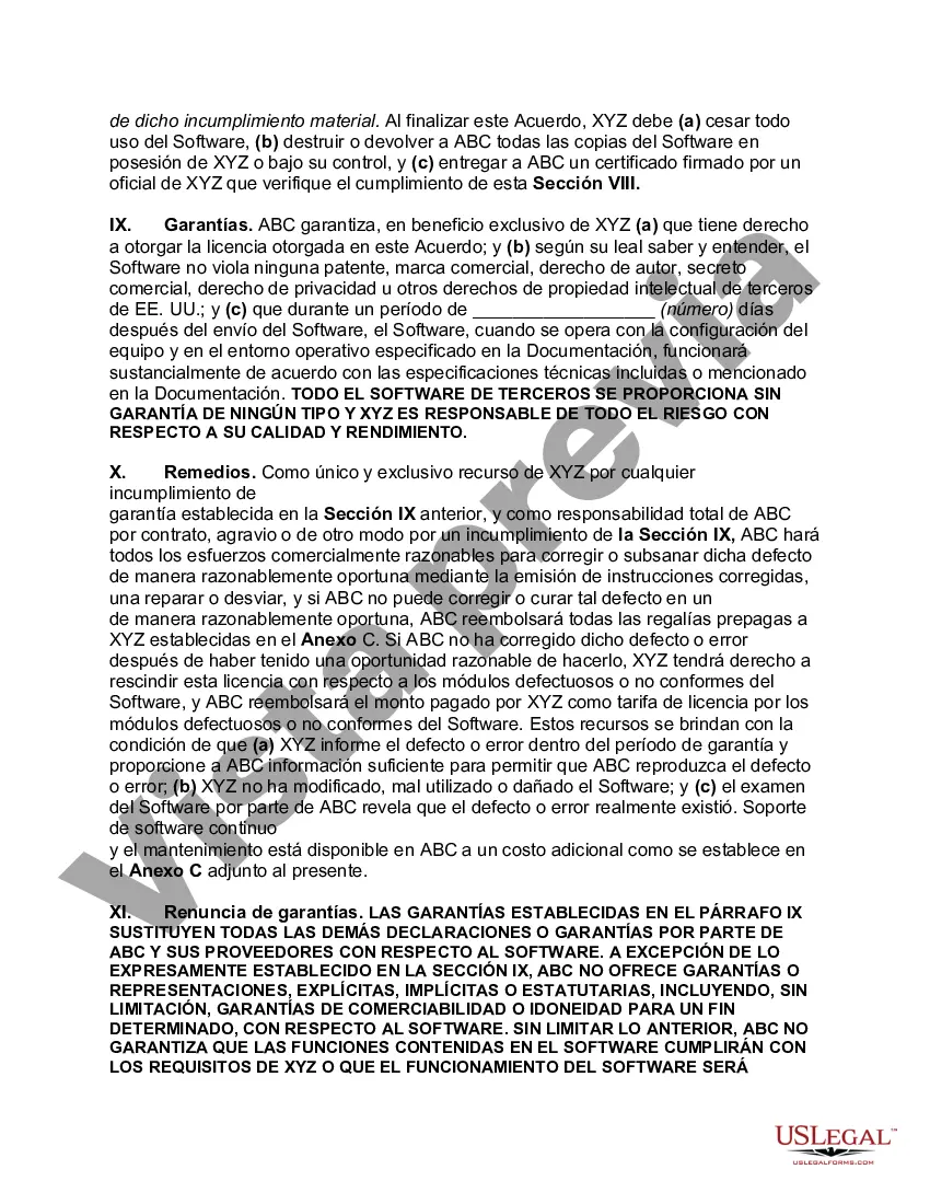 Preview Acuerdo de licencia de software del proveedor de servicios de aplicaciones