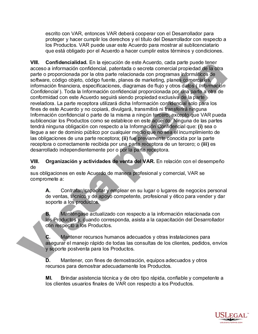 Preview Acuerdo de revendedor de valor agregado