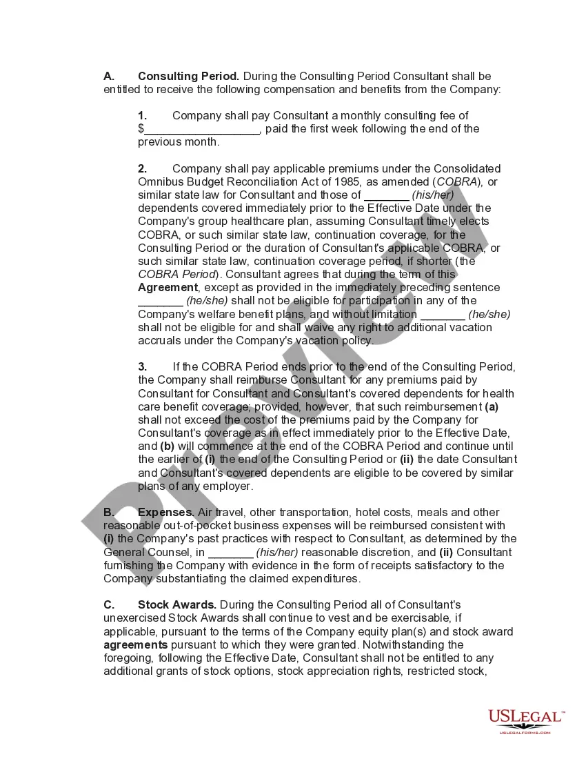 Preview Consulting Agreement with Retiring Chief Technical officer with Unique Technical Knowledge of Technology and Intellectual Property of Corporation