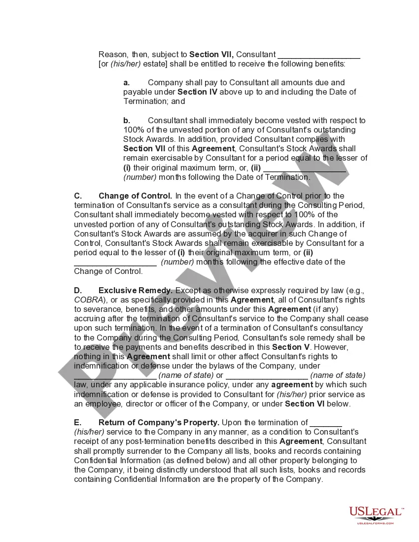 Preview Consulting Agreement with Retiring Chief Technical officer with Unique Technical Knowledge of Technology and Intellectual Property of Corporation