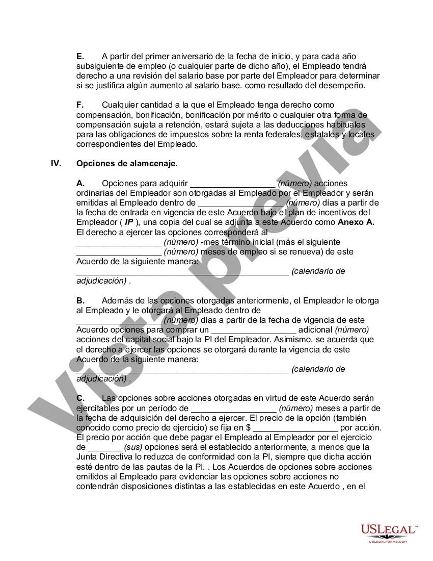Preview Empleo de Ejecutivo con Opciones sobre Acciones y Derechos en Descubrimientos
