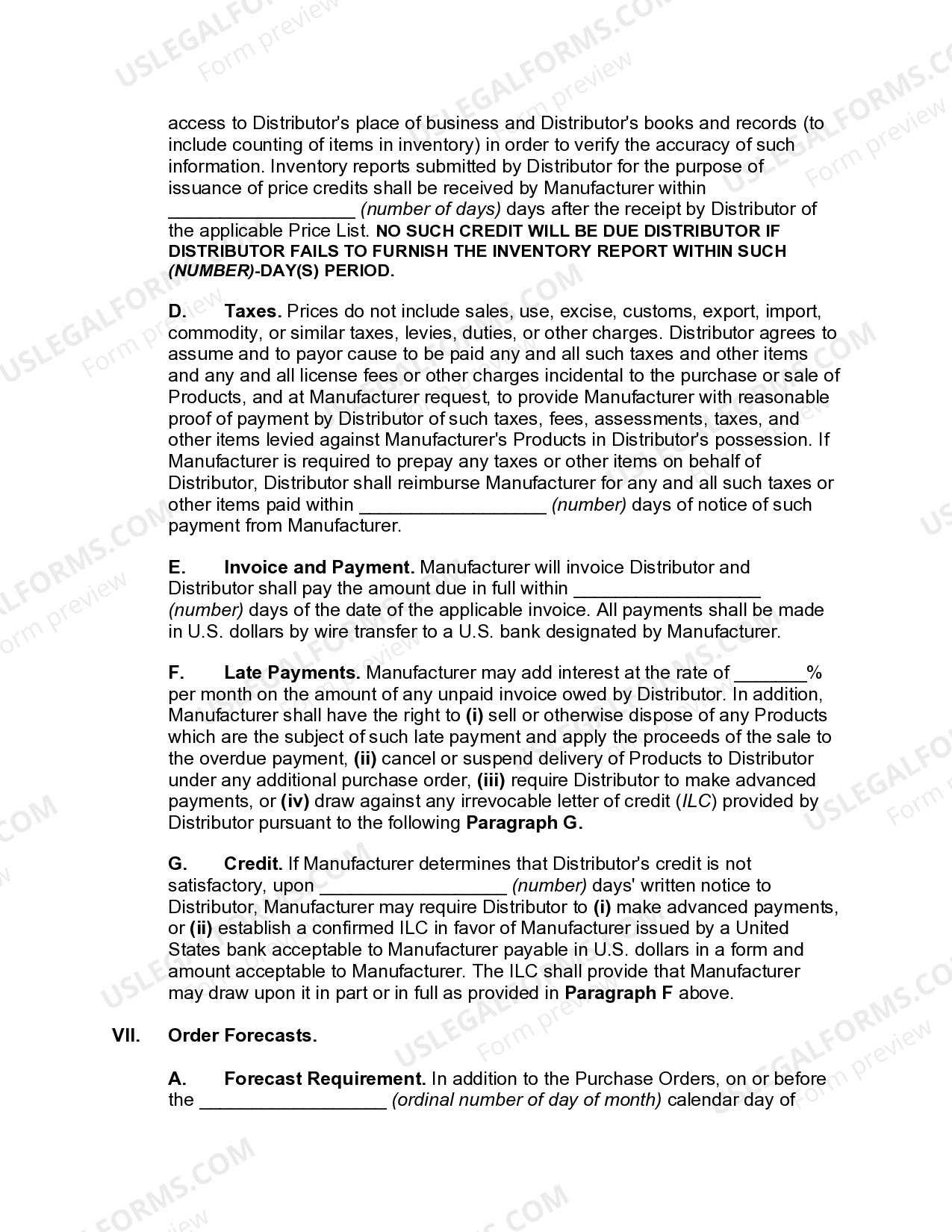 Alabama International Nonexclusive Distributorship Agreement between United States Manufacturer