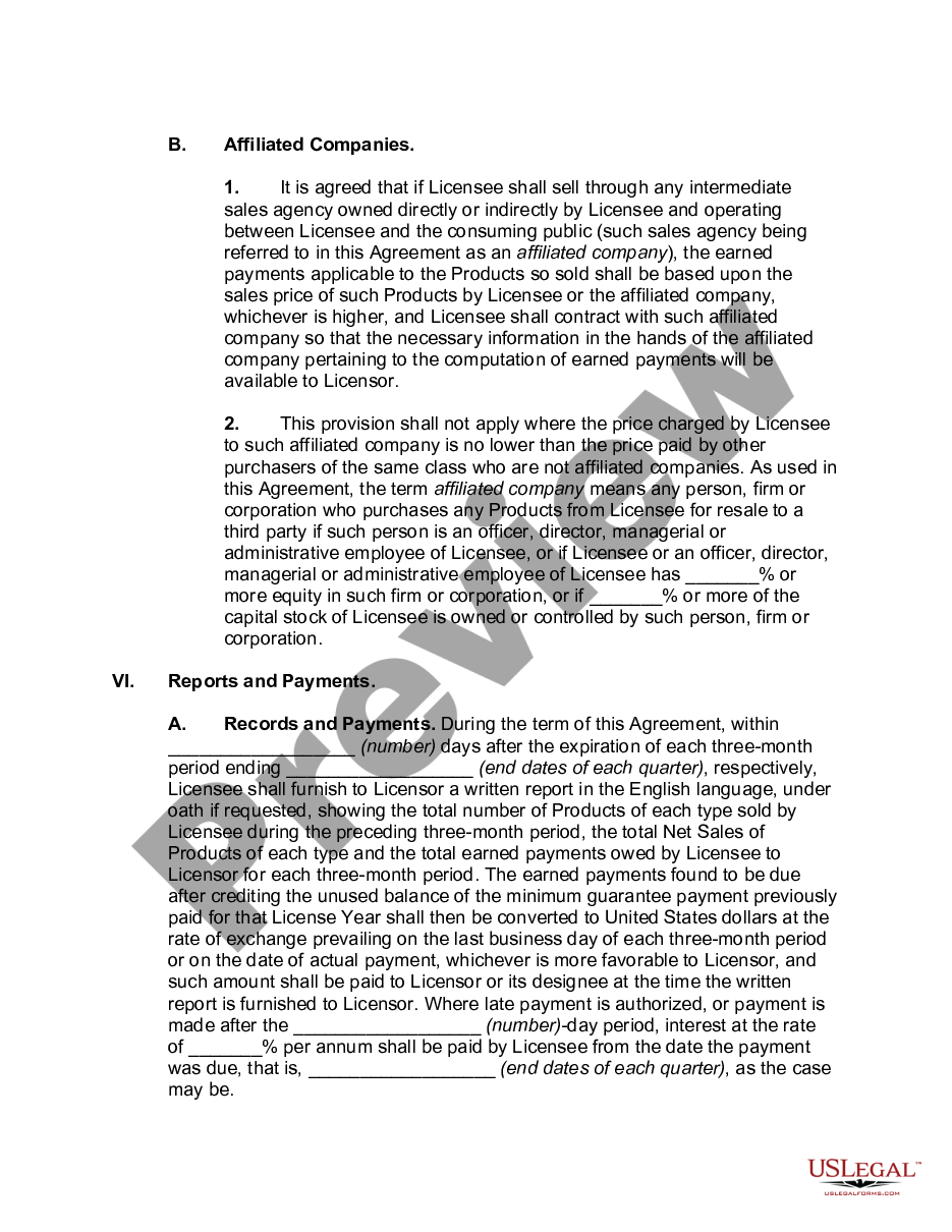 page 5 License Agreement for Manufacture and Sale of Products in Foreign Country preview