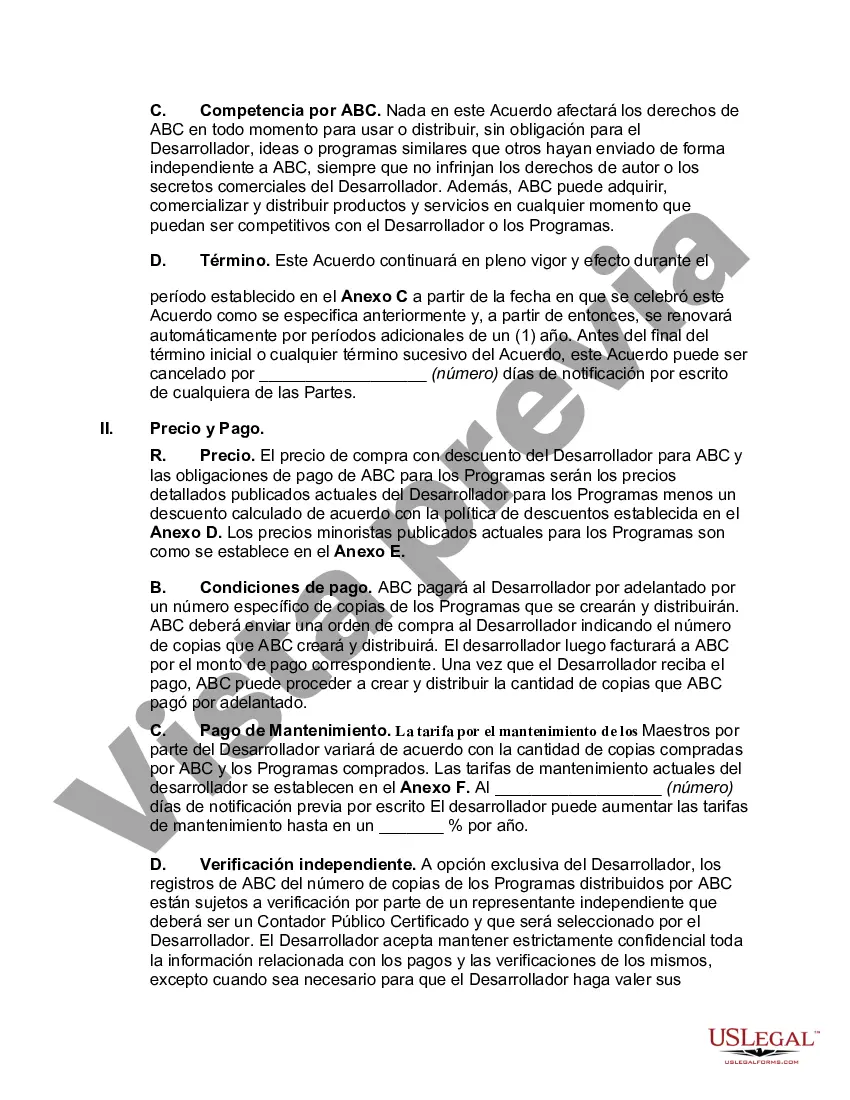 Preview Acuerdo de distribución de revendedor de valor agregado