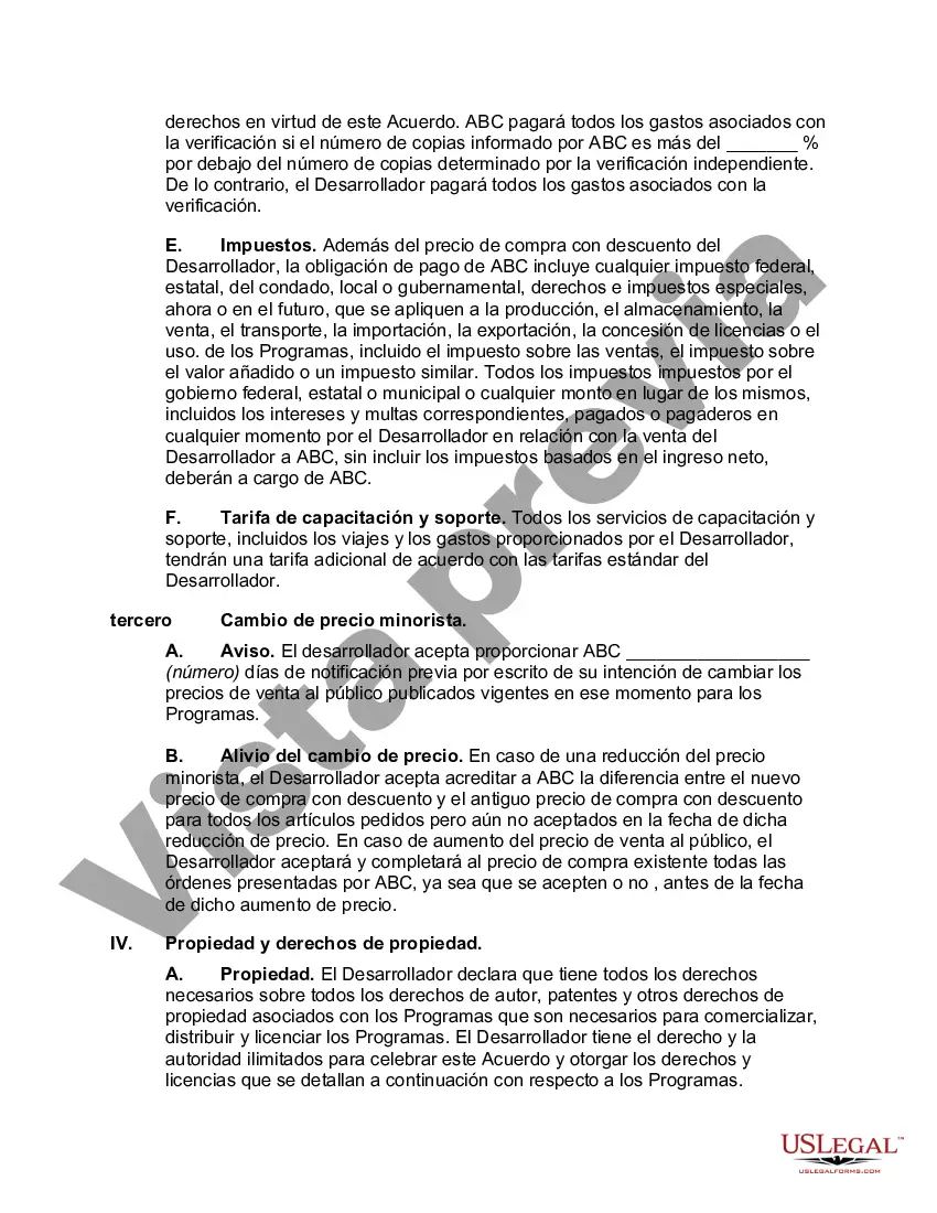 Preview Acuerdo de distribución de revendedor de valor agregado