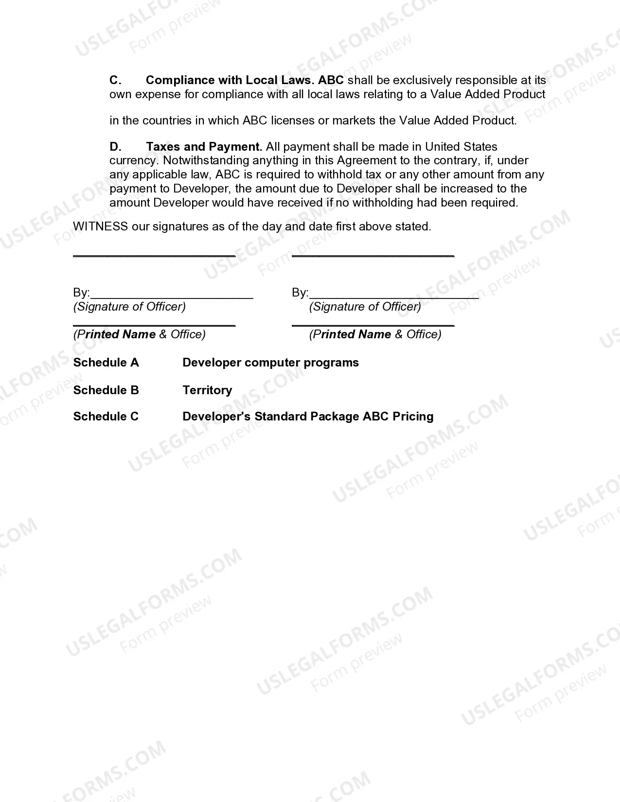 Preview International Value Added Reseller Agreement