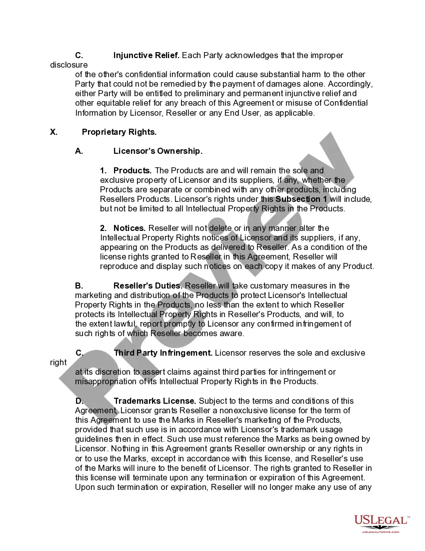 Get Nonexclusive International Software Value Added Reseller Agreement Preview Nonexclusive International Software Value Added Reseller Agreement