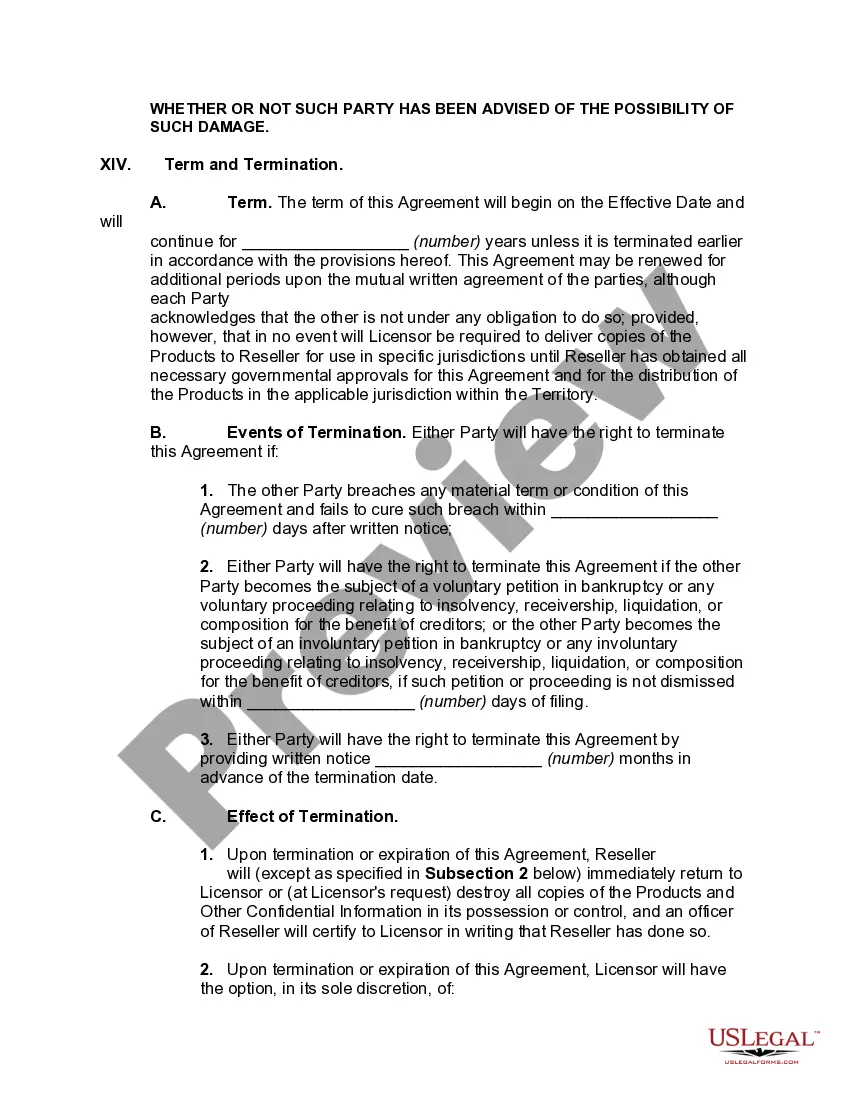 Get Nonexclusive International Software Value Added Reseller Agreement Preview Nonexclusive International Software Value Added Reseller Agreement