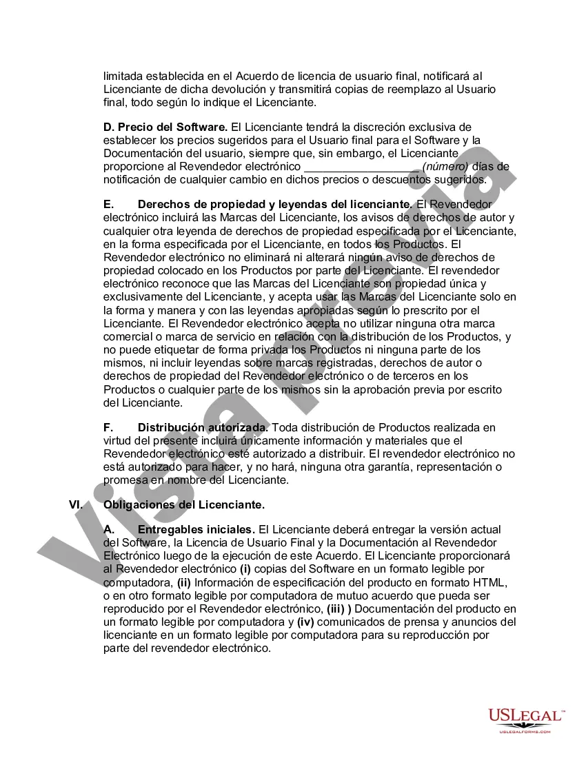 Preview Acuerdo de revendedor de software electrónico