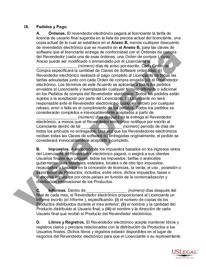 Preview Acuerdo de revendedor de software electrónico
