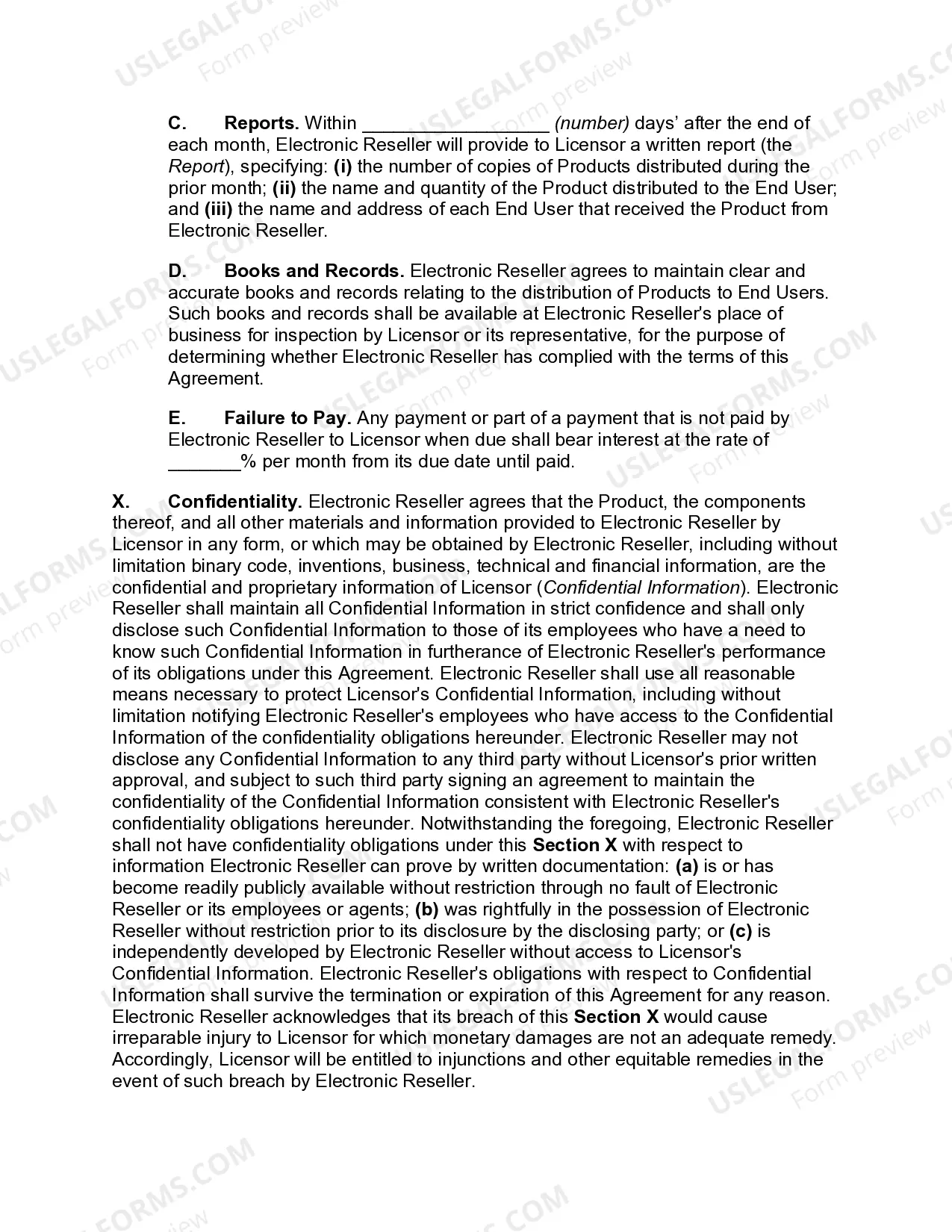 Preview Electronic Software Reseller Agreement