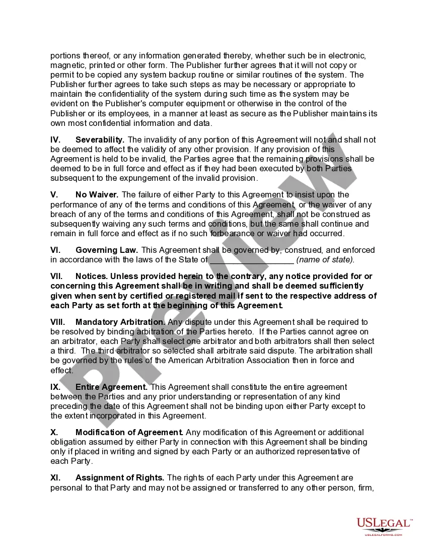 Get Non-Disclosure Agreement between Software Author and Software Publisher Preview Non-Disclosure Agreement between Software Author and Software Publisher