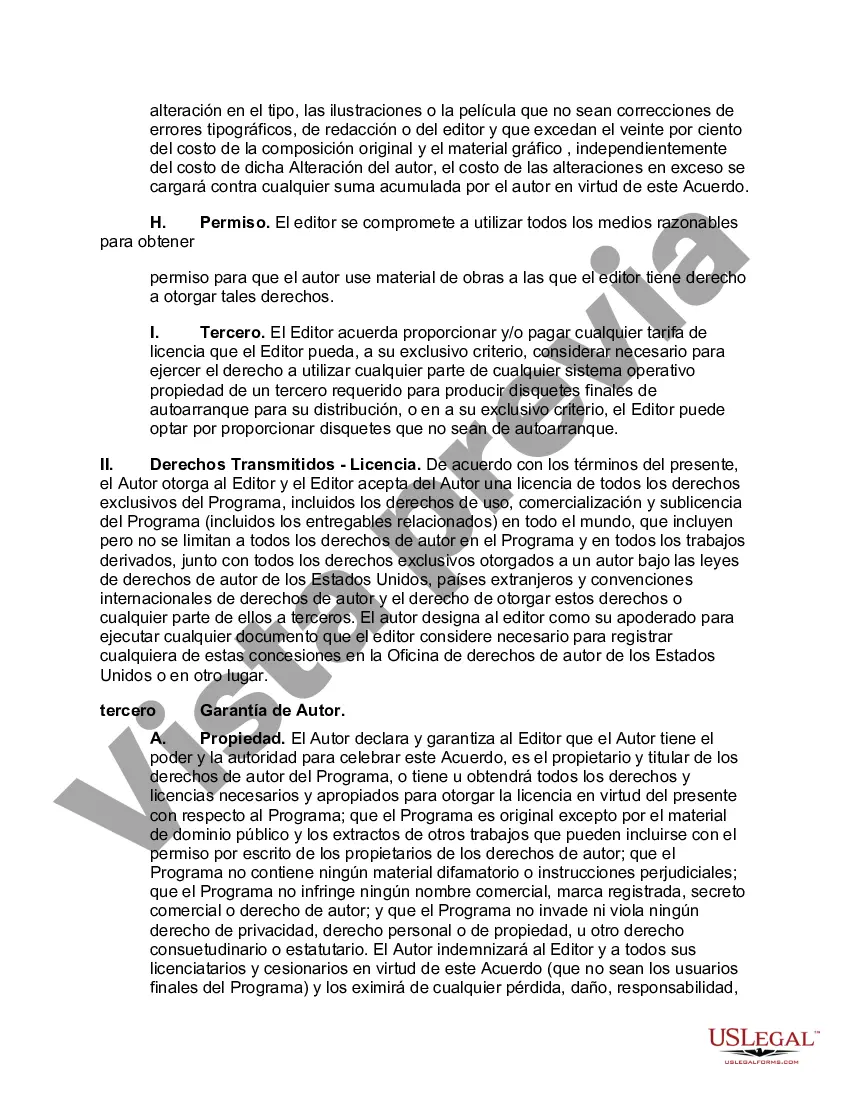Preview Acuerdo de Licencia y Regalías de Software Orientado al Editor