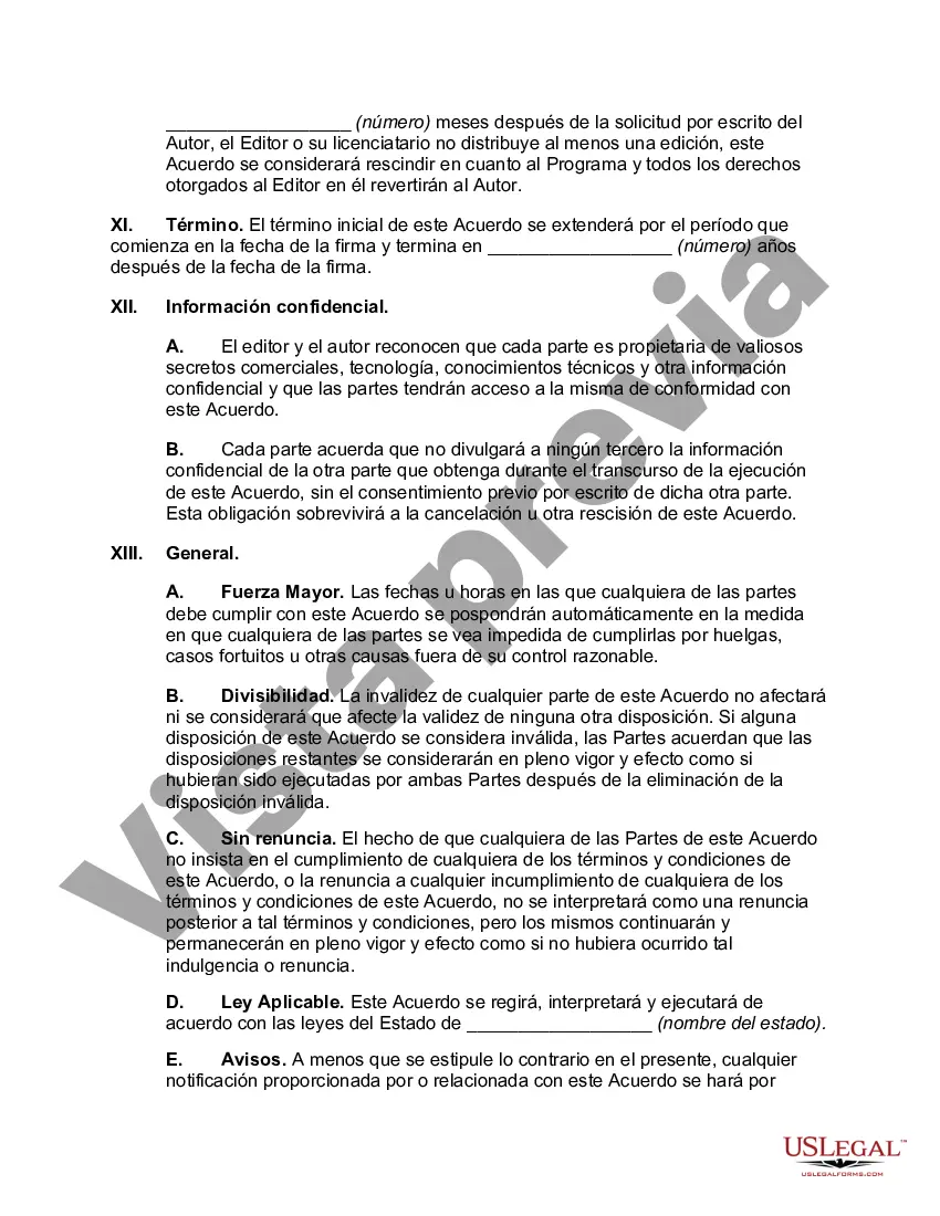 Preview Acuerdo de Licencia y Regalías de Software Orientado al Editor