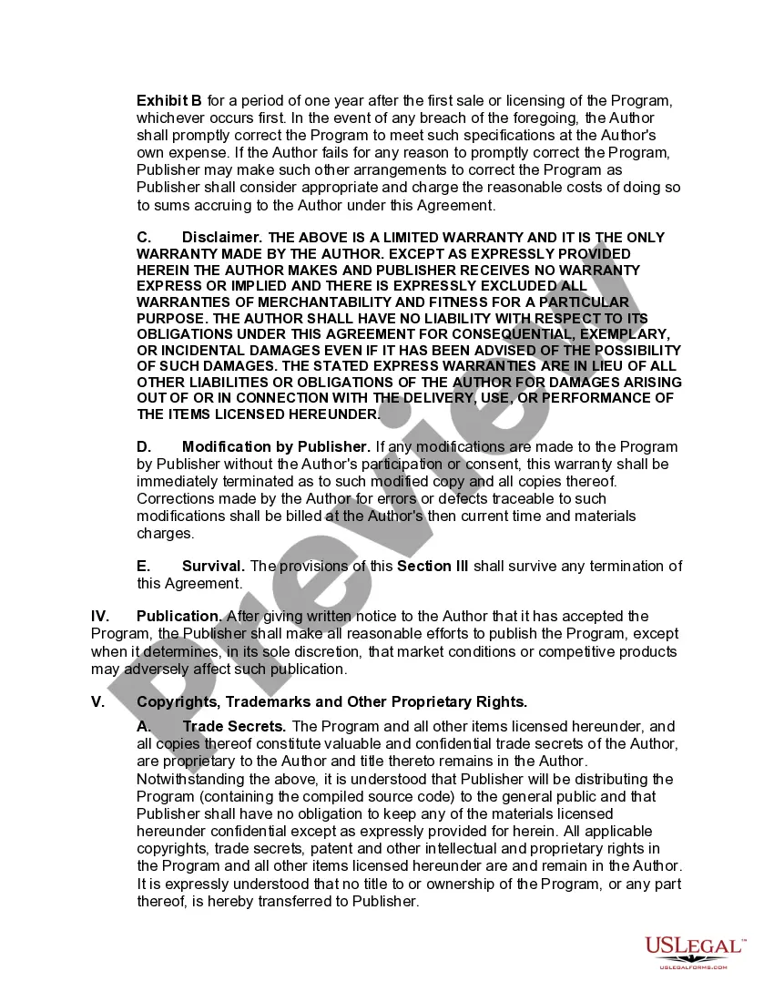 Get Publisher Oriented Software Royalty and License Agreement Preview Publisher Oriented Software Royalty and License Agreement