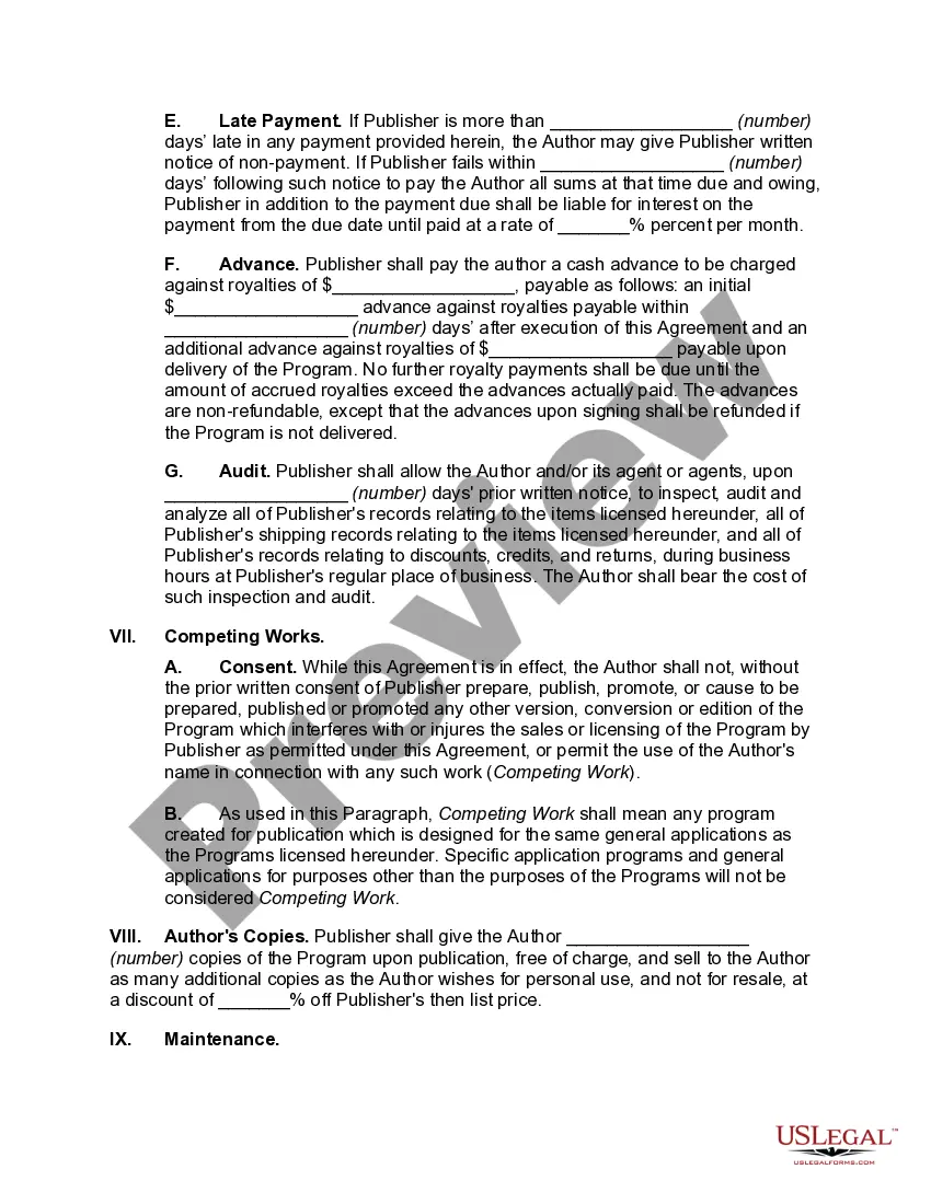 Get Publisher Oriented Software Royalty and License Agreement Preview Publisher Oriented Software Royalty and License Agreement