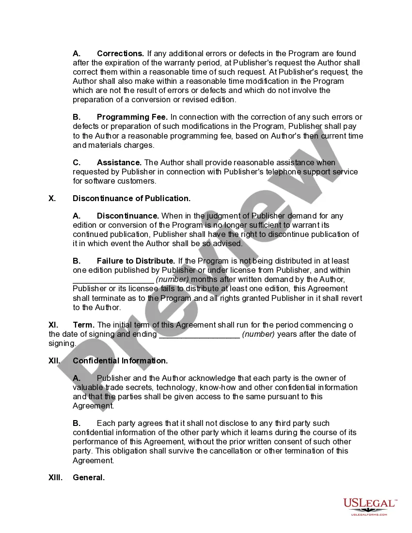 Get Publisher Oriented Software Royalty and License Agreement Preview Publisher Oriented Software Royalty and License Agreement